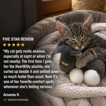 HeartKitty Calming Heartbeat Plushie